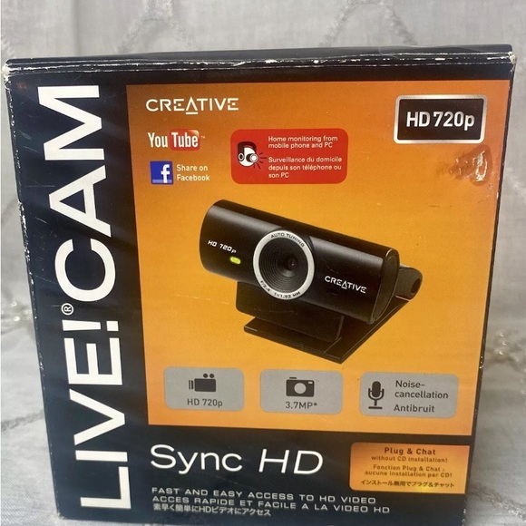 Creative VF0770 Live! Cam Sync HD Access Webcam 720p USB Fast & Easy Open Box - Picture 12 of 12